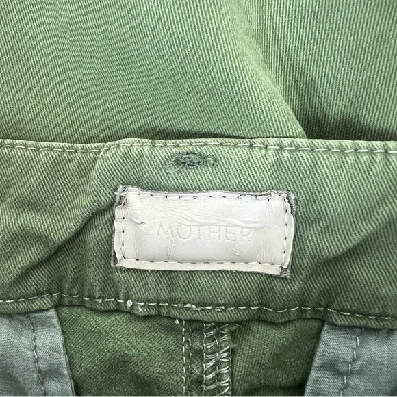 MOTHER The Shaker Prep Fray Pant In Fatigue Military Utility Green Size 24 - Picture 3 of 6